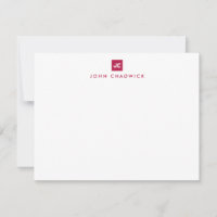 Burgundy Square Bold Dois Monogramas Professional