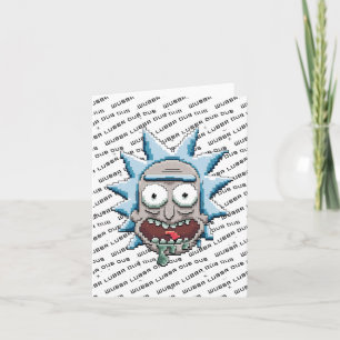 Cartão De Notas Cabeça de Rick Pixelversa