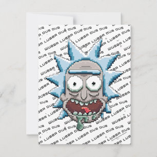 Cartão De Notas Cabeça de Soltar do Rick Pixelverso
