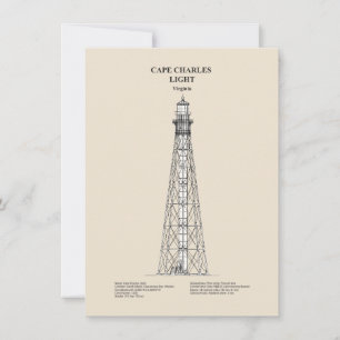 Cartão De Notas Cabo Charles Lighthouse - Virgínia - SBD
