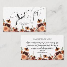 Cartão De Notas cachorrinho flores flores obrigado de casamento