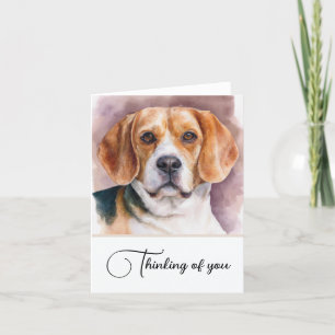 Cartão De Notas Cachorro Beagle Personalizado Pensando Em Você