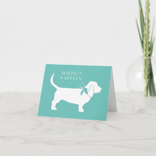 Cartão De Notas Cachorro Cachorro Basset