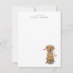 Cartão De Notas Cachorro Cachorro com Osso