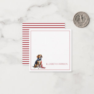 Cartão De Notas Cachorro Patriótico Personalizado de 4 de Julho