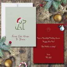 Cachorro Verde com Natal Hat Holiday