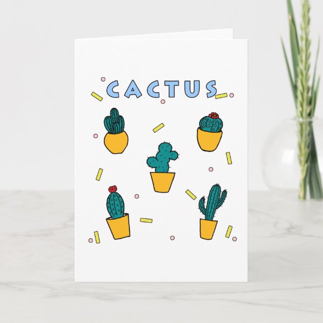 Cartão De Notas Cactus (Frente)