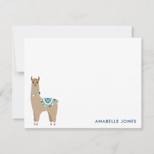 Cartão De Notas Cadernetas Personalizadas de Agradecimento Llamas 