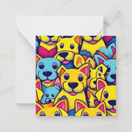 Cartão De Notas Cães amarelos, cães felizes