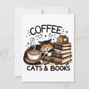 Cartão De Notas Café Engraçado Livros Sobre Presentes Mulheres Ide