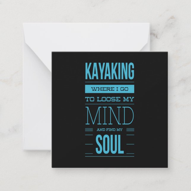 Cartão De Notas Caiaque Onde Eu Vou Perder Minha Mente (Frente)