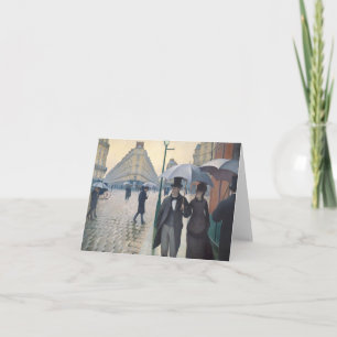 Cartão De Notas Caillebotte's Rue de Paris, temps de pluie