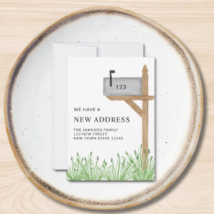 Cartão De Notas Caixa de Correio de Orçamento Novo Endereço Movend