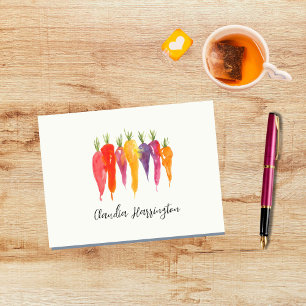 Cartão De Notas Caixas De Aquarela Brilhantes Botânicas Desenhadas