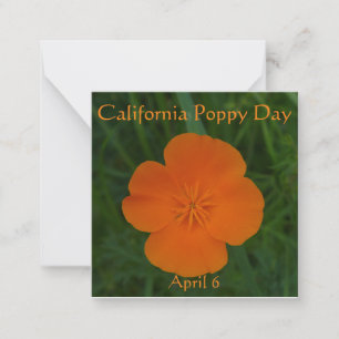 Cartão De Notas California Poppy Day