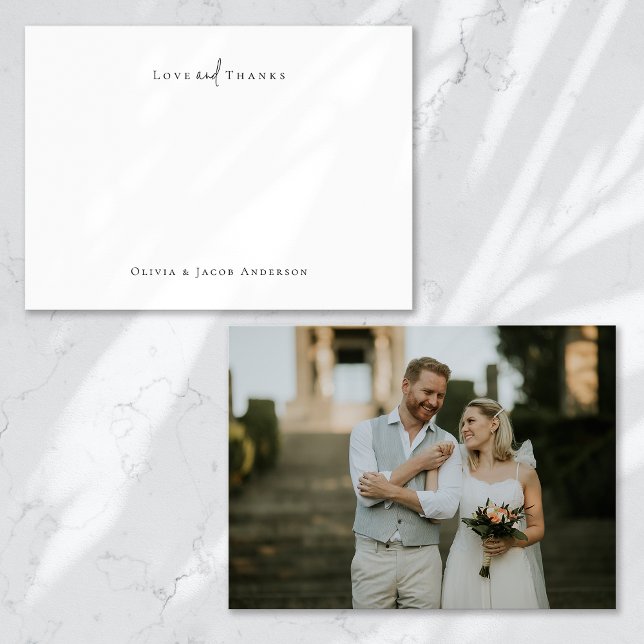 Cartão De Notas Caligrafia Minimalista Obrigado (Criador carregado)