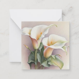 Cartão De Notas Calla lírios aquarela