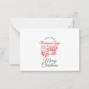 Cartão De Notas Caminhão Vermelho Natal de Sommer Hamilton