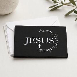 Cartão De Notas caminho de Jesus, verdade, vida João 14:6 Cruz
