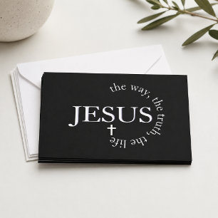Cartão De Notas caminho de Jesus, verdade, vida João 14:6 Cruz