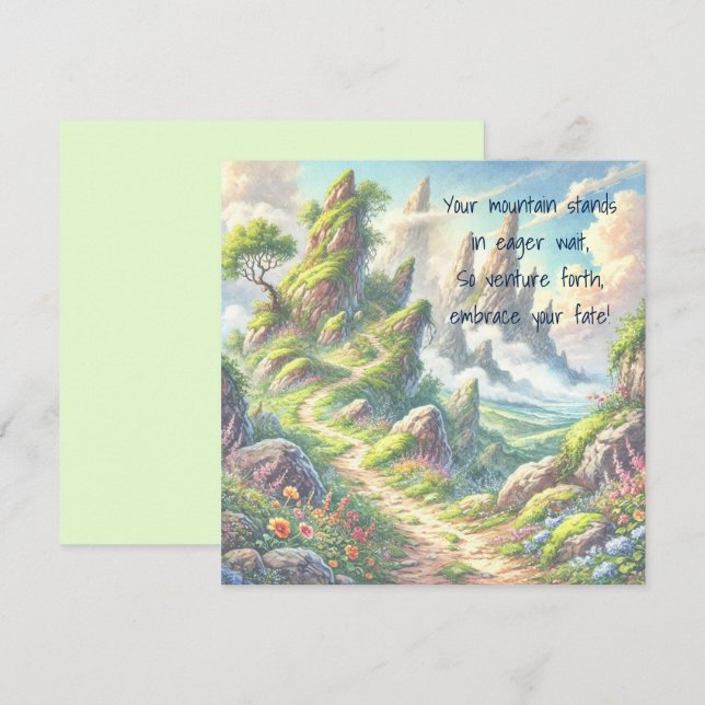 Cartão De Notas Caminho e Cotação do Whimsic (Frente/Verso)