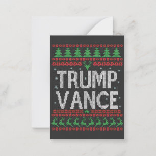 Cartão De Notas Camisola de Natal Feia Trump Vance Republicano Xma