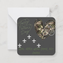 Cartão De Notas Camo de Visto Real Heros, não placa de Dia de os p