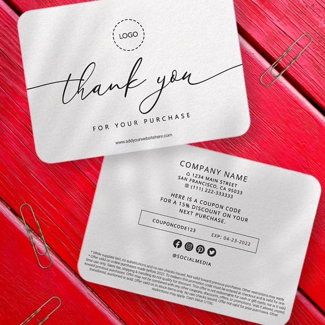 Cartão De Notas Campanha de propaganda simples do cupom promociona (Criador carregado)