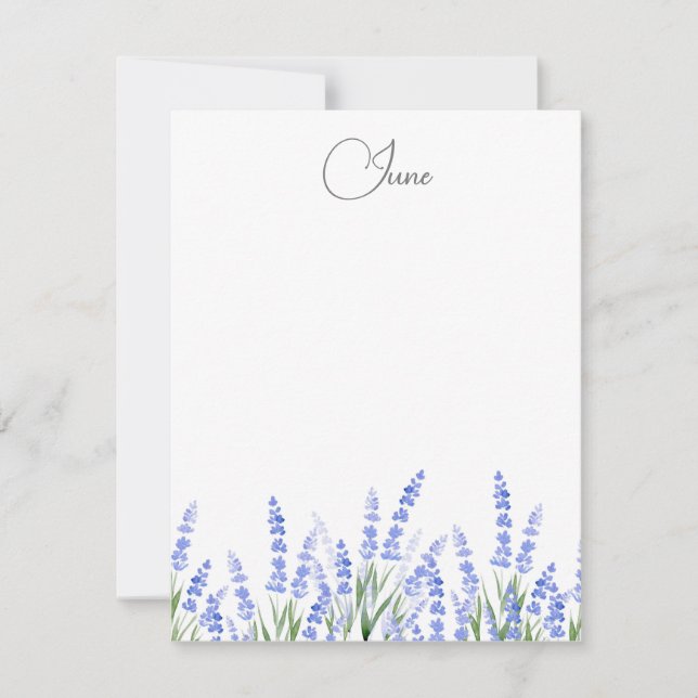 Cartão De Notas Campo da Lavanda 2 (Frente)