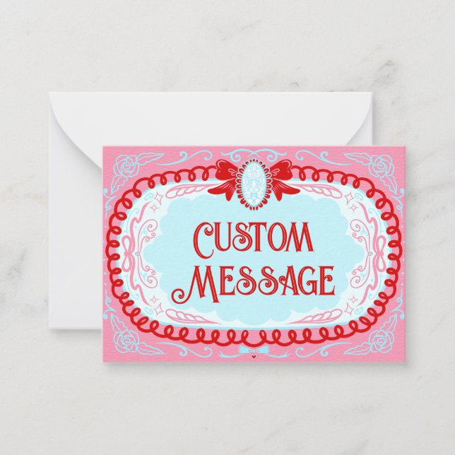 Cartão De Notas Candy Cameo Personalizado (Frente)