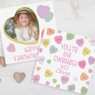 Cartão De Notas Candy Hearts Day Card Classroom Photo