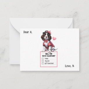 Cartão De Notas Cão de Água Inglês Springer Spaniel personalizável
