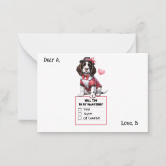 Cartão De Notas Cão de Água Inglês Springer Spaniel personalizável