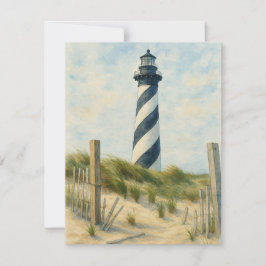 Cartão De Notas Cape Hatteras Lighthouse Watercolor
