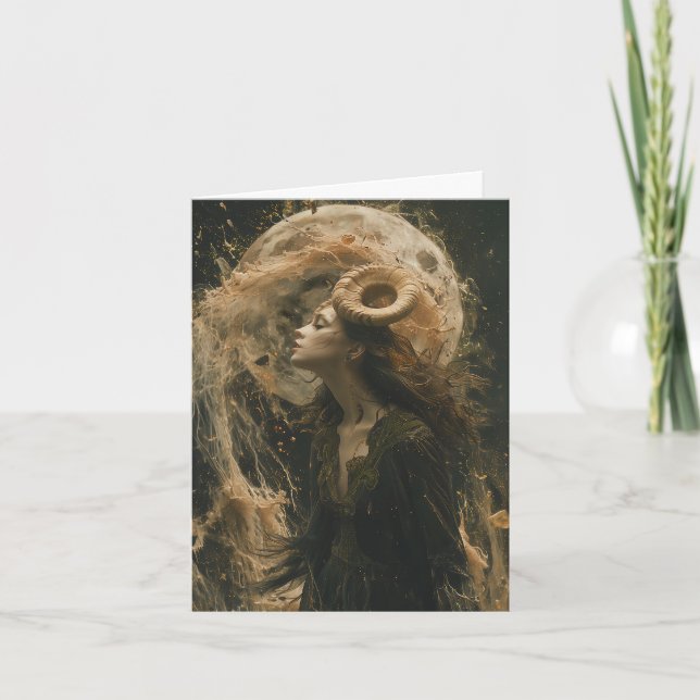 Cartão De Notas Capricórnio, Diabo, Astrologia Tarot (Frente)