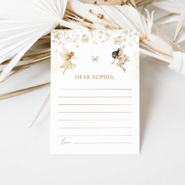 Cartão De Notas Cápsula Horária Fada First Boho