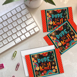 Cartão De Notas Cara Sagrado, Seja Gentil Colorido Inspiração Infa