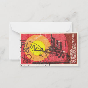 Cartão De Notas Carimbo de correio alemão velho