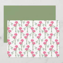 Cartão De Notas Carnation Floral Botanical Note Card