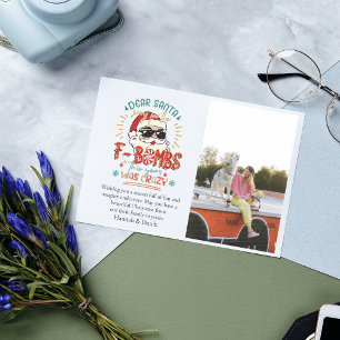 Cartão De Notas Caros Papais noeis Engraçados Foto de Natal