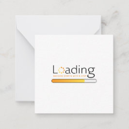 Cartão De Notas Carregando - O Sucesso Começa Com um Passo