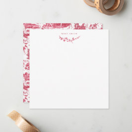 Cartão De Notas Carruagem francesa Vintage de Dawn Toile de Jouy-R