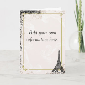 Cartão De Notas Carta Francesa da Torre Eiffel