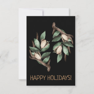 Cartão De Notas Cartão-postal com ramificação verde