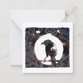 Cartão De Notas Cartão-postal Raven Moon - Notecard