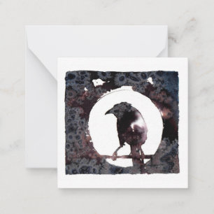 Cartão De Notas Cartão-postal Raven Moon - Notecard