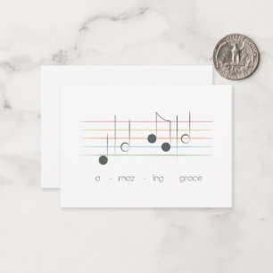 Cartão De Notas Cartãozinho com Amazing Grace