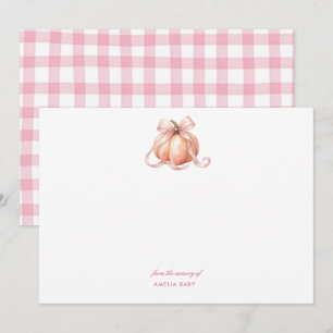 Cartão De Notas Cartãozinho Little Pumpkin Sweet Baby Shower
