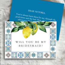 Cartas de Proposta Personalizadas de Bridesmaid Li