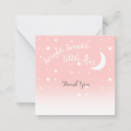 Cartão De Notas Cartaz de coral cor-de-rosa-estrela brilhante